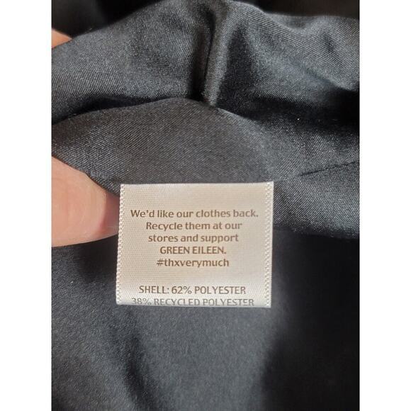 EILEEN FISHER OPEN FRONT SILK LINED SHORT BLAZER IN BLACK, SZ 2 - Picture 7 of 13